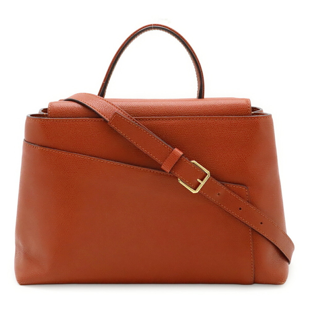 Valextra Small Twist Handbag Shoulder Bag Leather Red